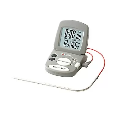 Taylor Precision Products Programmable with Timer Instant Read Wired Probe Digital, Meat, Food, Grill BBQ Cooking Kitchen Thermometer 1478-21 Thermometer