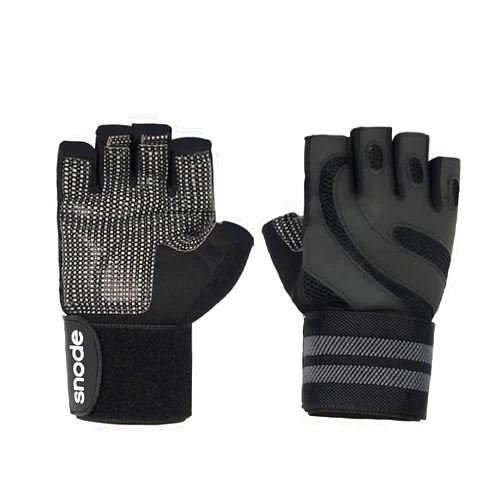 snode Ventilated Workout Gloves with Wrist Wrap Support for Men & Women, Full Palm Protection, for Weightlifting, Training, Fitness, Hanging, Pull ups