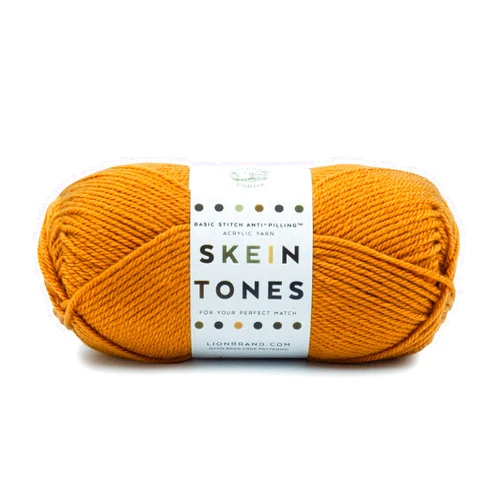 Lion Brand Yarn Basic Stitch (“Skein Tones”) Anti-Pilling Knitting Yarn, Yarn for Crocheting, 1-Pack, Honey