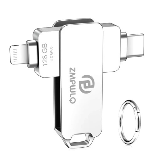 PL ZMPWLQ Apple MFi Certified 128GB Memory-Thumb-Drive-iPhone USB-Memory-Drive-for-iPhone Apple-iPhone-Storage-Flash-Drive USB C OTG Pendrive Android Backup Photo Storage External USB Flash Storage Photo Stick