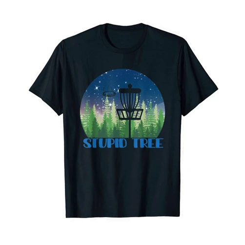 Stupid Tree Disc Golf Enthusiast Frisbee Golf Gift Stupid Tree – Funny Disc Golf Player Flying Disc Sport Lover T-Shirt