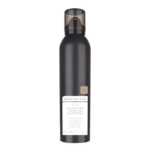 Kristin Ess Hair Refine Signature Finishing Hairspray for Hair Styling - Flexible Hold, Brushable Texture, Style Support for Straight, Textured, Wavy or Curly hair, Vegan, 7.5 oz