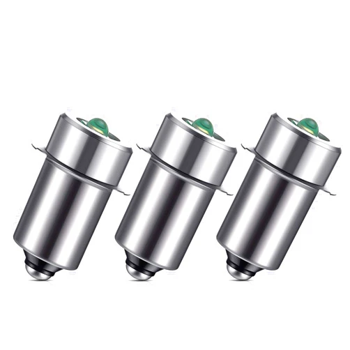 Honoson 3 Pieces 3-6V LED Flashlight Bulb Replacement Bulb 3W DC3V P13.5S LED Flashlight Bulbs Replacement