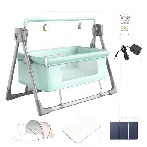 SOLDAX Electric Baby Swing,baby rocker,Rocking Chair Electric Cradle Baby Swing Bed,Adjustable Bedside Cribs,Automatic Rocking Recliner Crib Basket, Baby Safe Bed,Best Baby Bed For Infant Newborn Unisex
