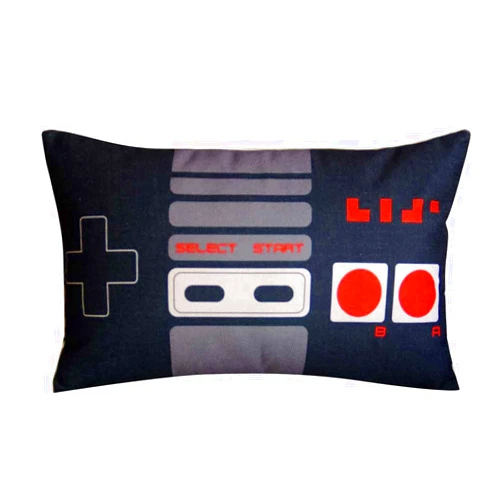 FAVDEC Decorative Game Pad Pillow Cover 12 Inches x 20 Inches, Throw Pillow Cover with Gamepad Pattern, Cover only