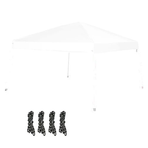 GOTRUTH 10x10 Canopy Replacement Top, Pop Up Canopy Tent Top for Slant Leg, Outdoor Canopy Cover with Fixed Ropes (Top Only) (White)