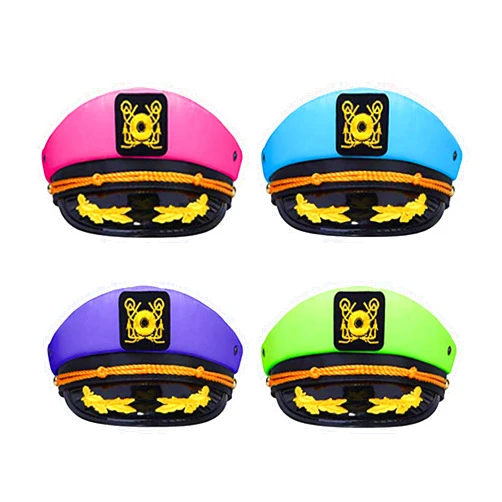 dodowin Captain Hat for Men Women Adjustable Sailor Hats Boat Cruise Yacht Rock Party Costume Beach Essential Hawaiian Outfit