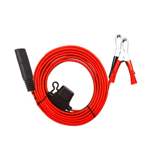 AEISVIK SAE to Aligater Clips - 10FT Battery Charger Clamp Trickle Charger Extension Cable 12V-24V Quick Disconnect Extension Cord 10 Feet 15A Alligator Clip for Pump Motorcycle Car Battery Solar Panels