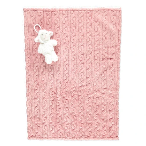 Duck Duck Goose Baby Girls' 2-Piece Baby Blanket Set - Pink/Multi, one Size