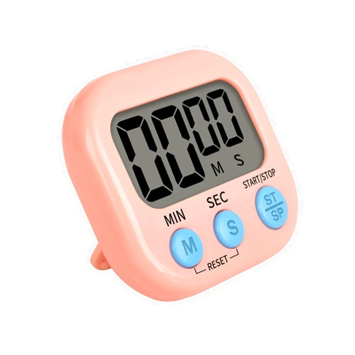 Mitlker Timer for Kids,Kitchen Timer Digital,Magnetic Back,Loud Ring,Stand for Cooking,Classroom,Bathroom,Teachers,Kids (Pink) (JS118)