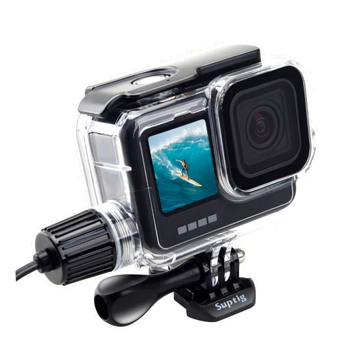 Suptig Waterproof Case, Underwater Case, Diving Case Protective Compatible for Gopro Hero 13, 12, 11, 10, 9 Black Waterproof 164Ft