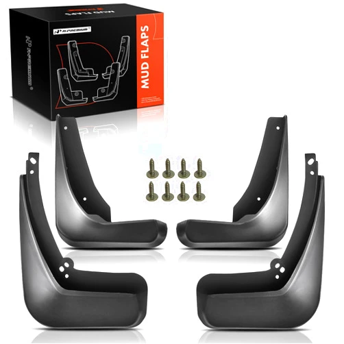 A-Premium Set of 4PCS Mud Flaps Splash Guards Mudguards Mudflaps with Hardware Kits Accessory Compatible with Buick Regal, 2011-2017, Sedan, Black Color, Front and Rear (Driver & Passenger Sides)