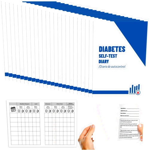 Gilprop 24 Pcs Diabetes Blood Sugar Log Book 3x4 Inch Daily Glucose Journal Diabetes Self Test Diary 13 Weeks Record Book for Glucose Recording Notebook of Blood Pressure Logbook