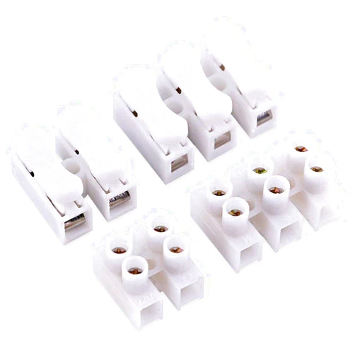 Rustark 100Pcs 2P CH2 + 3P CH3 Quick Connector Spring Wire Connector Screw Terminal Barrier Block for LED Strip Light Wire Connecting - 4 Styles