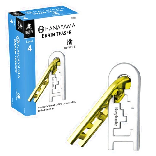 BePuzzled |Keyhole Hanayama Metal Brainteaser Puzzle Mensa Rated Level 4, for Ages 12 and Up