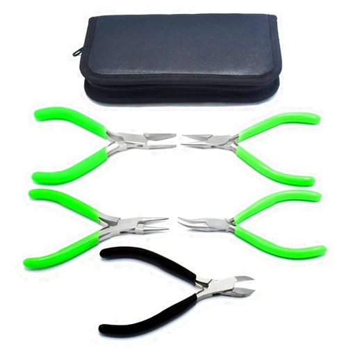 AAProTools 5 Pc Jewelers Pliers Set Jewelry Making Beading Wire Wrapping Hobby 5