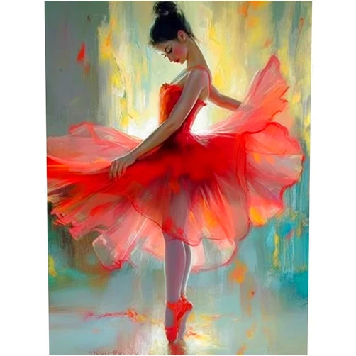 Kaliosy 5D Diamond Art Painting Ballet by Number Kits, Paint with Diamonds Art Dancers DIY Full Drill, Crystal Craft Cross Stitch Embroidery Decoration 30x40CM?12x16inch?