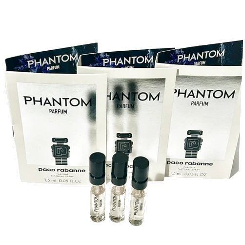 Paco Rabanne PHANTOM PARFUM MEN spray vial perfume 1.5 ml / 0.05 fl oz - Set of 3
