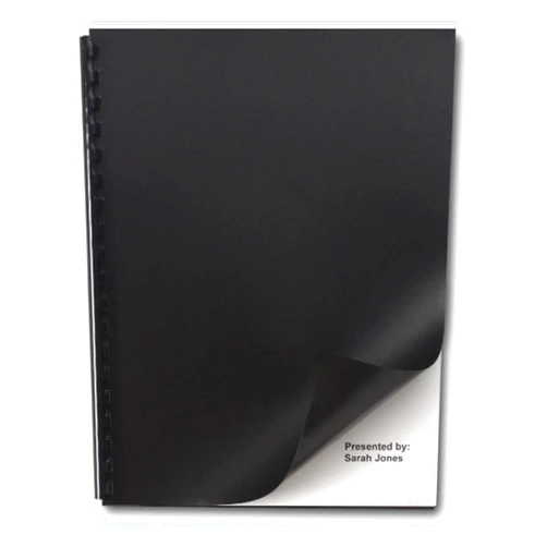 GBC Solids Standard Presentation Covers, Non-Window, Square Corners, Black, 50 Pieces Per Box (2514493)