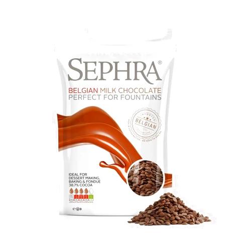 Sephra Fountain-ready Belgian Milk Chocolate 1lb Bag - Ideal for Melting