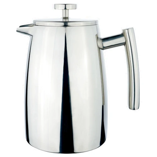 Café Stal HFD-08 Belmont 8 Cup Double Walled Cafetiere Coffee Maker, Mirror Finish, 1.2 Litre