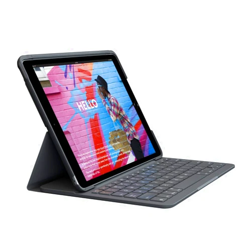 Logitech IPad (7th, 8th and 9th Generation) Keyboard Case Slim Folio with Integrated Wireless Keyboard (Graphite)