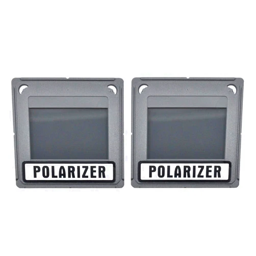 EISCO Polarizing Pair - Mounted in Square Plastic Frames, Size 50x50mm Labs