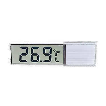 Floralby 3D LCD Digital Induction Aquarium Fish Tank Water Temperature Meter Silver