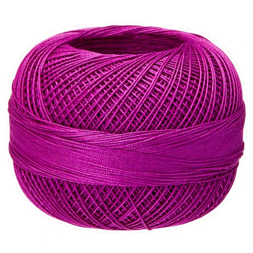 LIZBETH Handy Hands Size 40 Lizbeth Crochet Cotton, Violet/Pink Dark