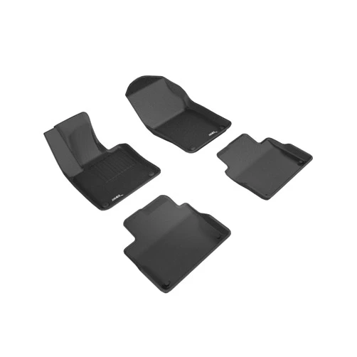3D MAXpider Custom Fit Kagu Floor Mat (Black) Compatible with Volvo S90/ V90 2017-2025 - Full Set