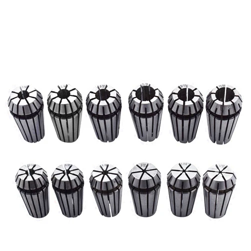 Marddpair 12Pcs ER32 Spring Collet Set 1/8-3/4 for CNC Milling Lathe Tool and Engraving Machine Carbon Steel