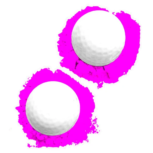 J&M Gender Reveal Golf Ball for Baby Showers and Reveal Parties. All Natural Holi Powder. 2 Pack.