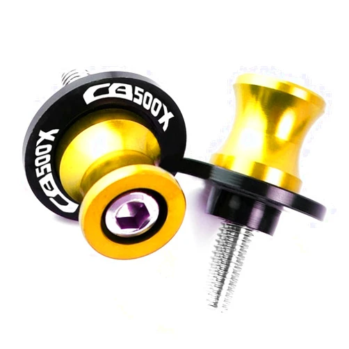 POGIB HSL Motorcycle CNC Aluminum Swingarm Spools Stand Screws 8MM Modified Accessoires for Honda CB500X CB 500 X 2013-2018 (Color : 8MM Gold)