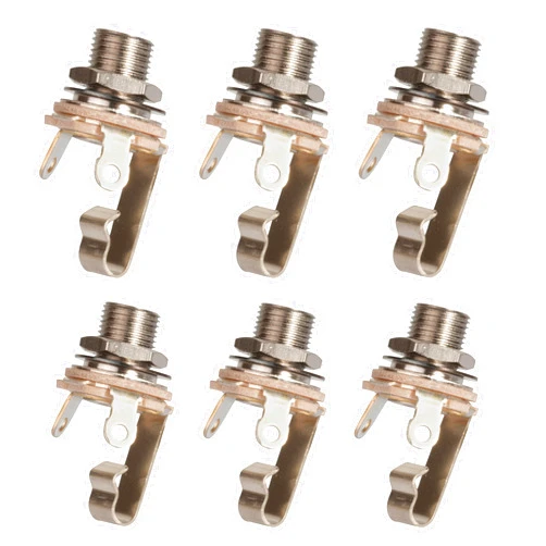 Switchcraft Output Jack, Mono, Long Thread - 6 Pack