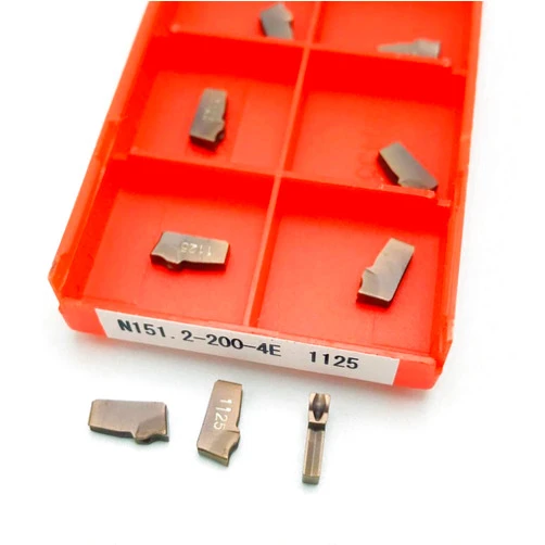 Generic 10 Pieces N151.2-200-4E 1125 Carbide Slotted Blade Machine Tool Accessories Metal N151.2-200 Turning Tool - (Angle: 10Pcs / N151.2-200-4E 1125)