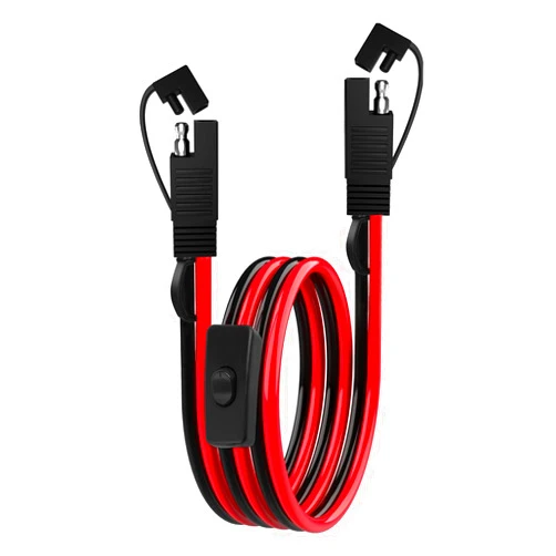 HayEastdor 3.3FT/1M SAE to SAE Extension Cable with Switch SAE Extension Cord 2Pin Quick Connect 16AWG Heavy Duty Wire Harness