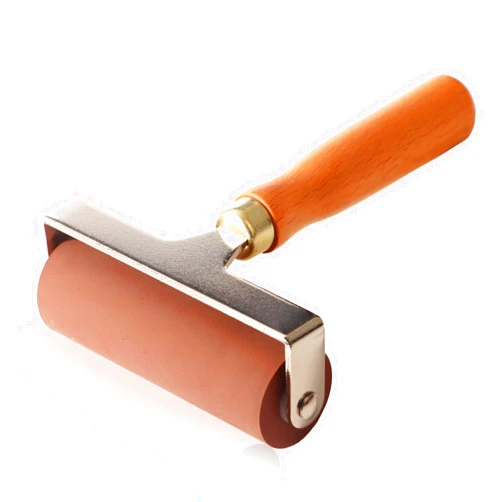 CHRHZN Rubber Flooring Roller 4 Inch Rubber Glue Roller for Boat Flooring Install Printmaking Painting Stamping Wallpaper Gluing Application