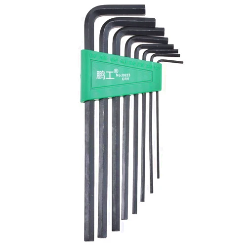 KATUR Long Arm Hex Key Wrench Set, 8PCS Metric Double Long Arm Hex End Key Set Tools for Automotive Household Projects Lawn Equipment and Engine Repairs 1.5/2/2.5/3/4/5/5.5/6mm