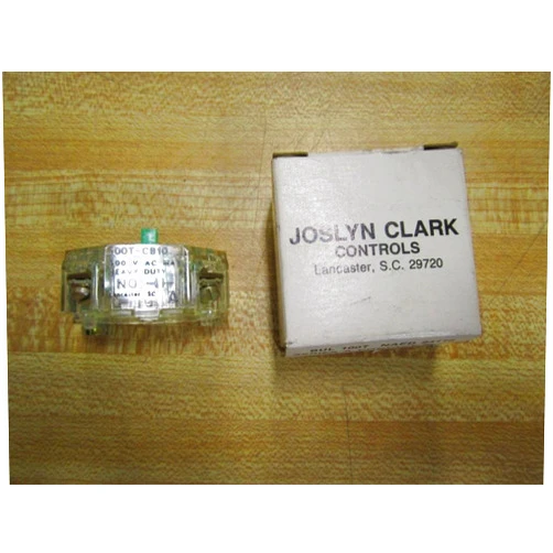 Joslyn Clark 100T-CB10 Standard, Contact Block, 1 N.O., Green, 100T Series