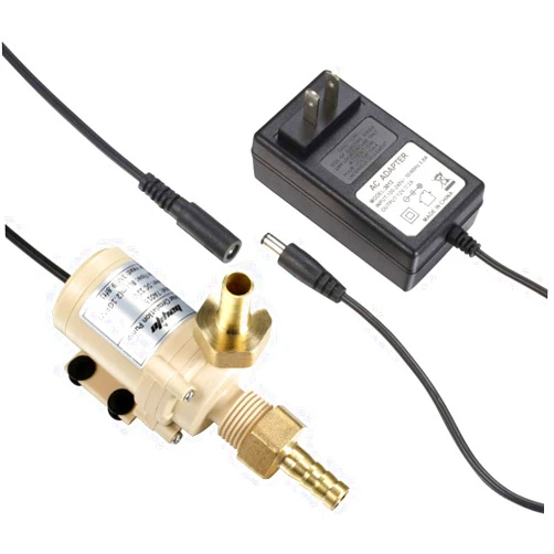 bayite BYT-7A015 DC 12V Solar Hot Water Heater Circulation Pump with DC Power Supply Adapter Low Noise 3M Head 8LPM 2.1GPM