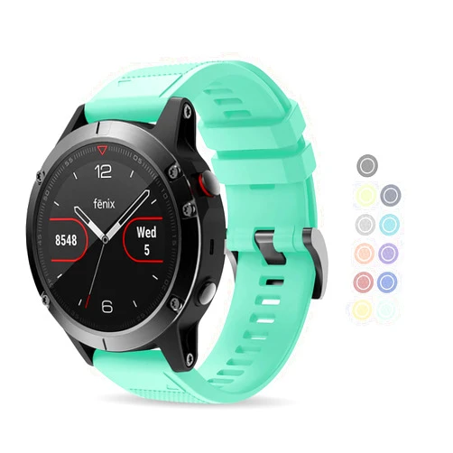 BaayCerrie for Garmin Fenix 6 Band, 22mm watch band for Fenix 5/Fenix 5 Plus/Fenix 6 Pro/Fenix 7/Forerunner 935/Forerunner 945/Approach S60 Soft Silicone Garmin Replacement Watch Bands
