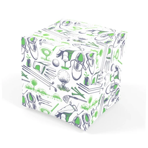 Stesha Party Golf Wrapping Paper Men Golfing Gift Wrap - Folded Flat 30 x 20 Inch - 3 Sheets