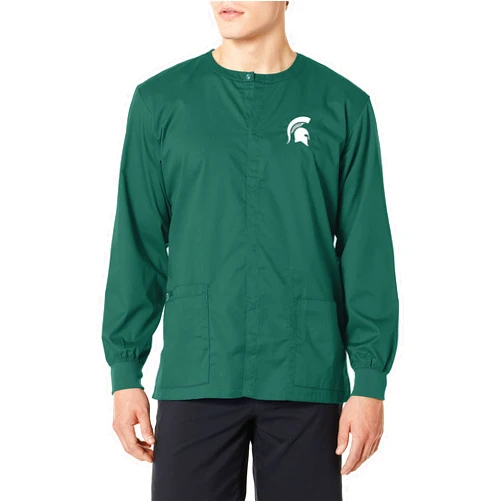 WonderWink Michigan State University Snap Front Jacket