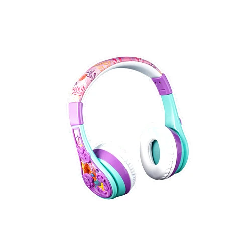 eKids The Little Mermaid Bluetooth Headphones for Kids, Wireless Headphones with Microphone includes Aux Cord, Volume Reduced Kids Foldable Headphones for School, Home, or Travel