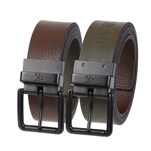 Calvin Klein Men's Two-in-One Reversible Rotative Buckle Casual Dress Belt