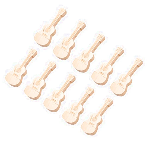 Ruiqilin 10 Pack Guitar Shaped Maple Wood USB Flash Pen Drive Memory Thumb Stick (2.0 8GB)
