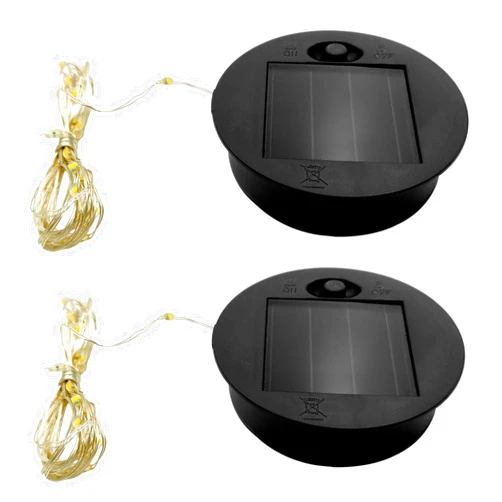 SouiWuzi Solar LED String Lights Panels Accessory,2Pcs Solar Lantern Replacement Top Panel, for Garden Watering Can Lights Outdoor Handling Lantern DIY Patio