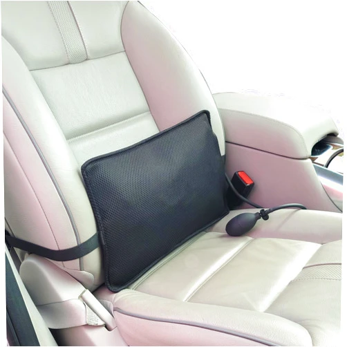 Awave bloom Inflatable Lumbar Support Pillow for Car Seat and Office Chair,Back Support Cushion with Air Pump for Reducing Lower Back Pain(Black)