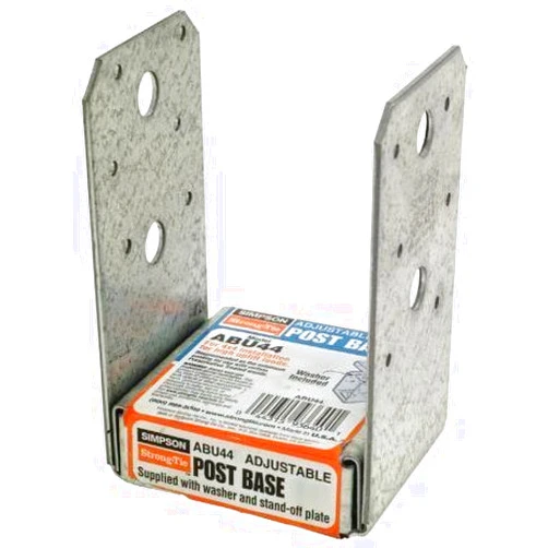 Simpson Strong-Tie 2 Pack Simpson Strong Tie ABU44Z 4x4 Standoff Post Base Z-Max Finish