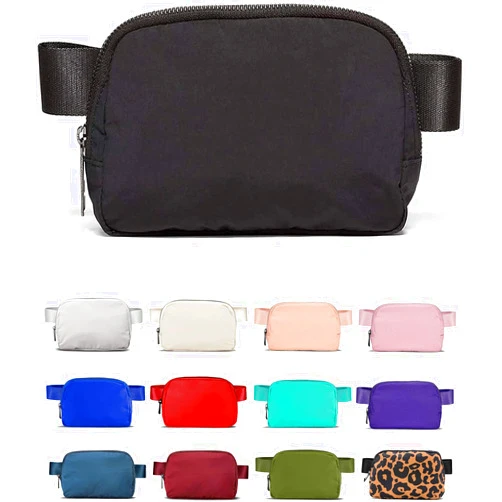 YOSHUYUKI Fanny Pack Crossbody Bag Trendy Waterproof Small Sling Cross Body Purse for Women Men Fashion Waist Packs Mini Belt Pouch Chest Bum Hip Lulu Dupes Travel Vacation Running Black